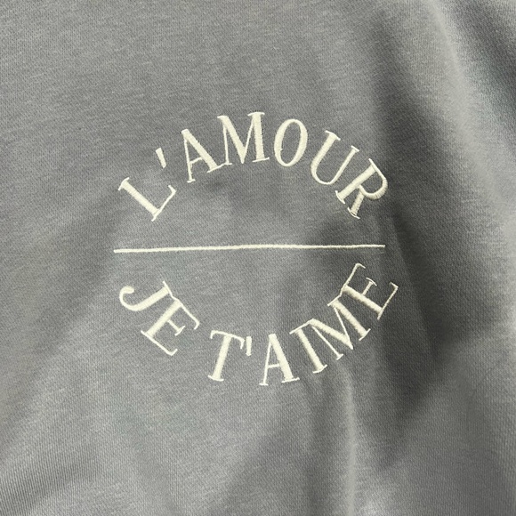 Grey French Oversized Sweatshirt - Picture 2 of 3